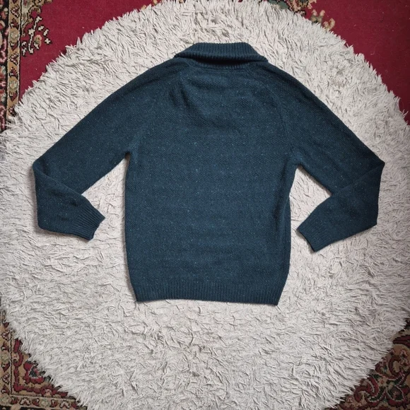 Massimo Dutti Sweater Wool Cashmere Size Medium M Shawl Neck Classic Preppy ✨️💫